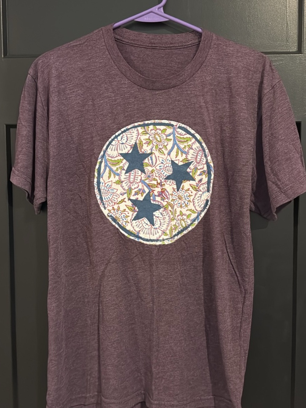 Purple Graphic Tee with Tennessee circle